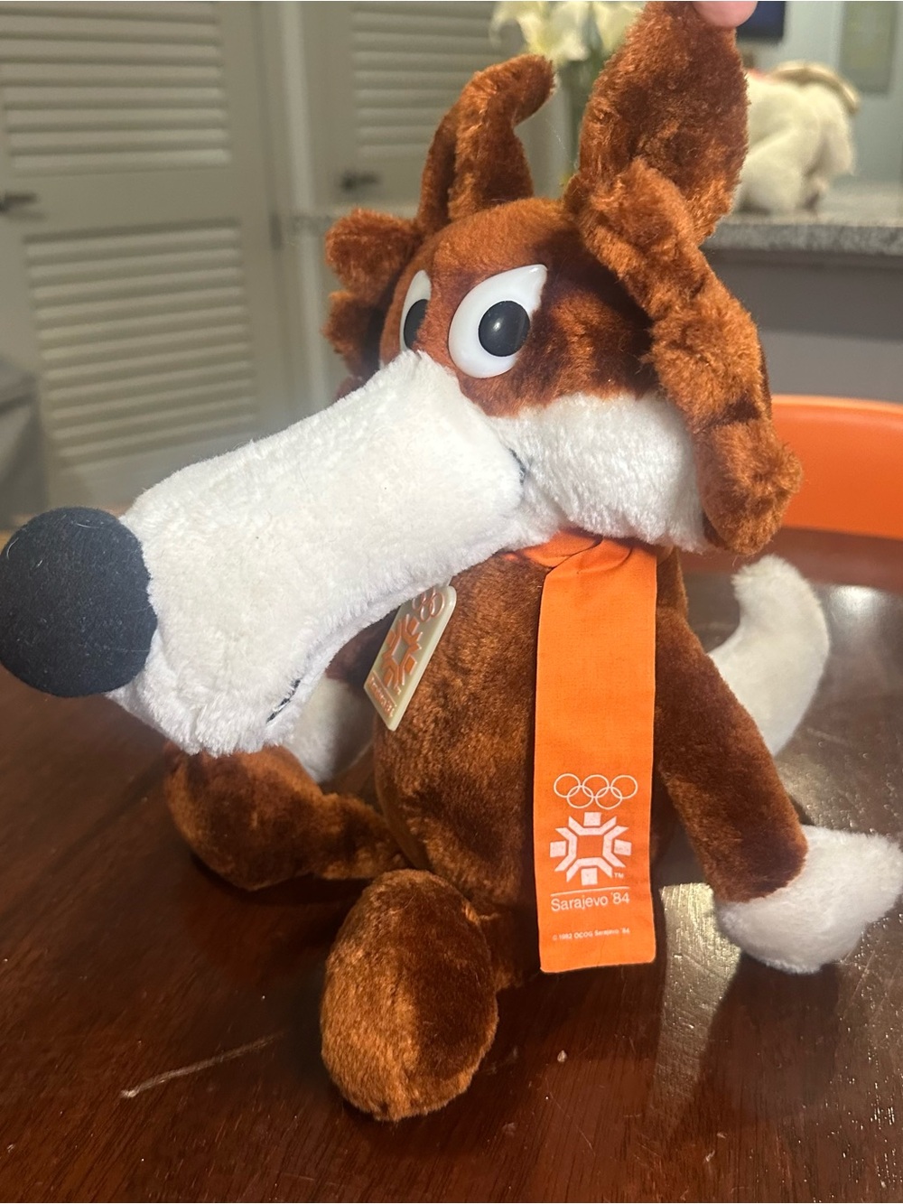 1984 Olympics Sarajevo Original
15" Mascot Plush Vucko Voochko
Wolf w Scarf/Tag